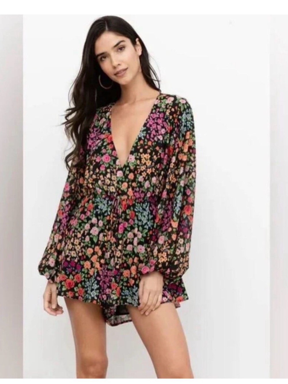 Yumi Kim Black Floral Romper